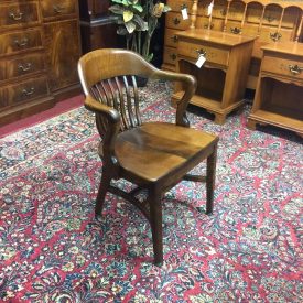 Antique, Traditional, Bankers, Office, Library, Desk Chair, Solid Birch Wood