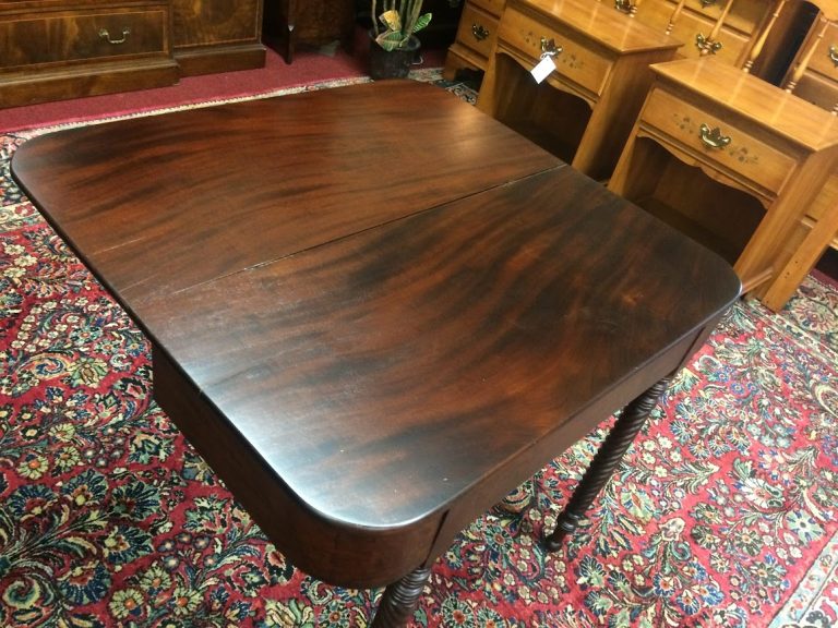 antique, antique furniture,Mahogany, Games Table, Two, Barley Twist legs