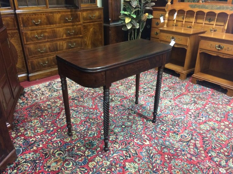 antique, antique furniture,Mahogany, Games Table, Two, Barley Twist legs