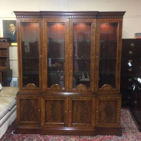 Vintage China Cabinet, Councill Craftsmen Furniture, Lighted Breakfront