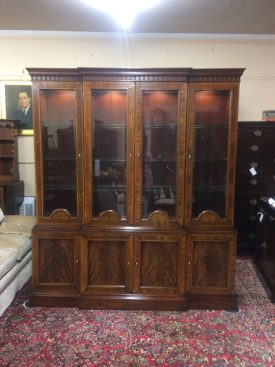 Vintage China Cabinet, Councill Craftsmen Furniture, Lighted Breakfront