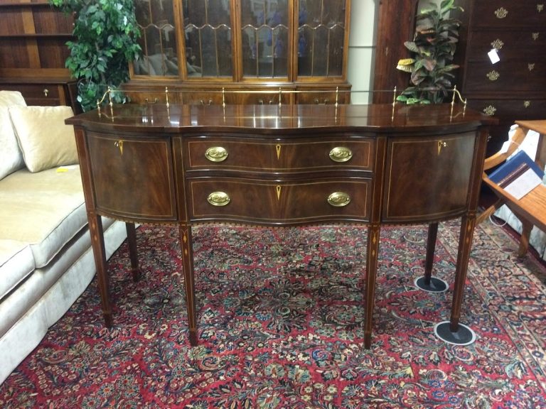 Vintage Sideboard, Mahogany Inlaid Sideboard, Henkel Harris Furniture