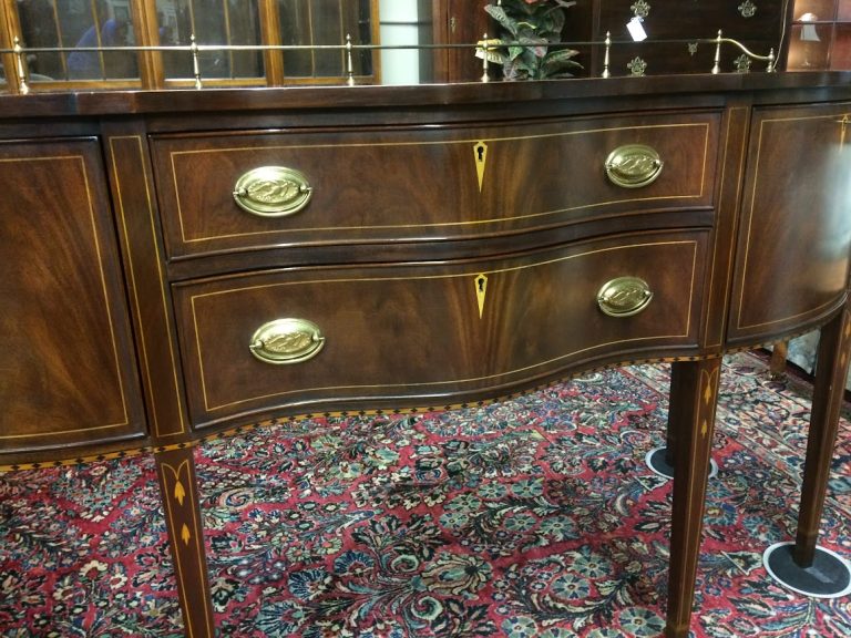 Vintage Sideboard, Mahogany Inlaid Sideboard, Henkel Harris Furniture