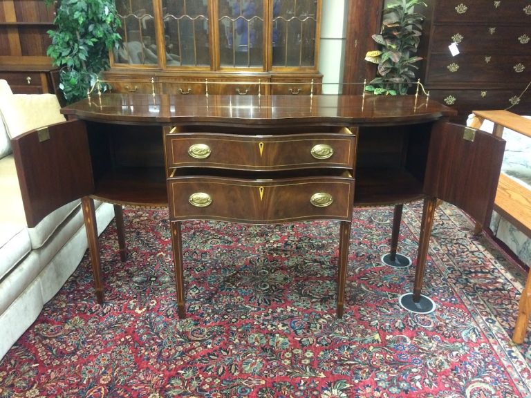 Vintage Sideboard, Mahogany Inlaid Sideboard, Henkel Harris Furniture