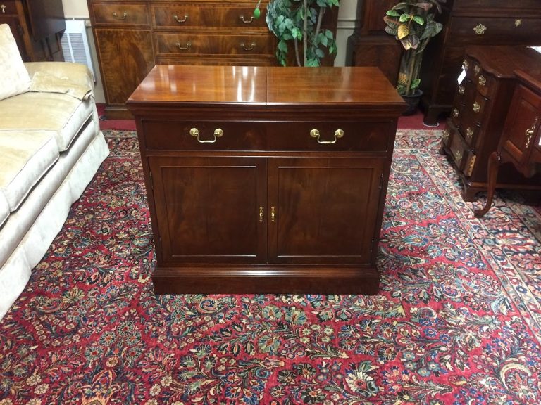 Vintage Hickory Chair Server, Flip Top Server, Mahogany Server, James River Plantation