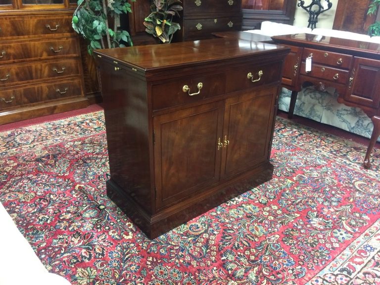 Vintage Hickory Chair Server, Flip Top Server, Mahogany Server, James River Plantation