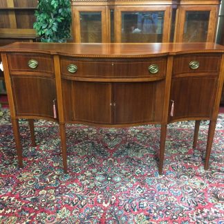 Vintage Federal Style Sideboard, Mahogany Buffet, Inlaid Credenza