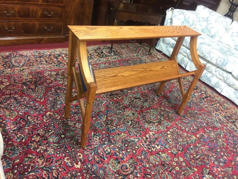 Vintage Oak Bookstand, Custom Made Oak Bookshelf