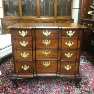 Vintage Blockfront Chest, Mahogany Accent Chest, Large Bachelors Chest