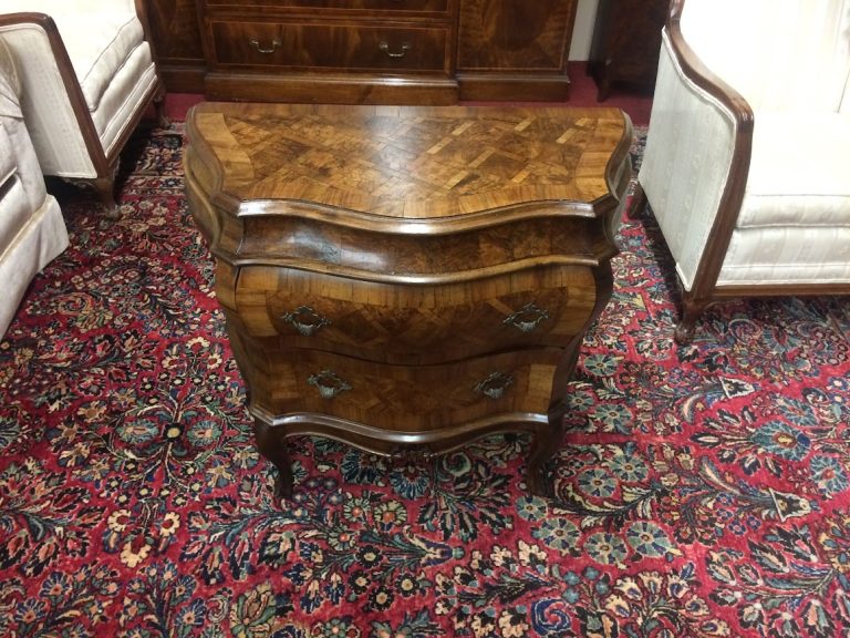 Vintage Accent Chest, Parquet Style Accent Chest, French Style Small Chest