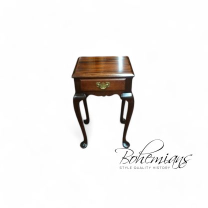 Vintage Mahogany End Table, Queen Anne End Table Solid Mahogany