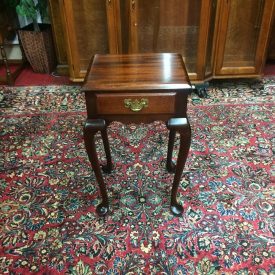 Vintage Mahogany End Table, Queen Anne End Table Solid Mahogany