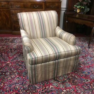 Vintage Chair, Swivel Chair, Hickory Chair Furniture, Striped Chair