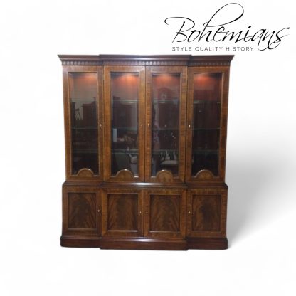 Vintage China Cabinet, Councill Craftsmen Furniture, Lighted Breakfront