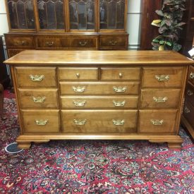 Vintage Maple Dresser, Conant Ball Dresser, Long Dresser Solid Maple Wood