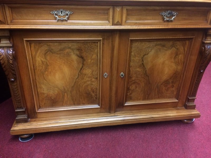 European Display Cabinet, Walnut Cabinet, Glass Top Cabinet