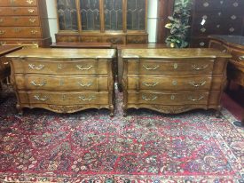 French Provincial Bachelor Chests, Pair of Bachelor Chests, White Furniture Company