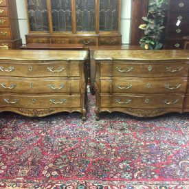 French Provincial Bachelor Chests, Pair of Bachelor Chests, White Furniture Company