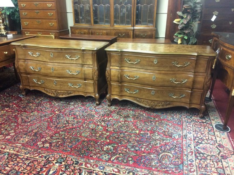 French Provincial Bachelor Chests, Pair of Bachelor Chests, White Furniture Company