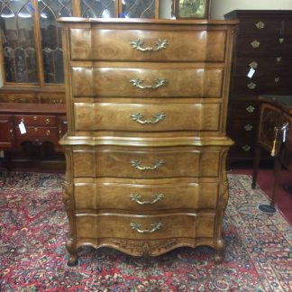 Vintage Tall Chest of Drawers, French Provincial Furniture, White Furniture Company