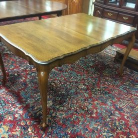 Vintage French Provincial Dining Table, Dining Table with Two Leaves, Cherry Table