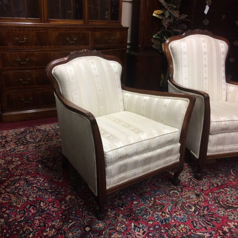 Vintage Accent Chairs, Victorian Style Chairs, His and Hers Chair Set, Pair of Chairs