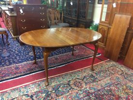 Vintage Dining Table, Harden Furniture, Cherry Table with Three Leaves