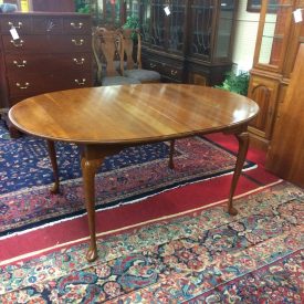 Vintage Dining Table, Harden Furniture, Cherry Table with Three Leaves