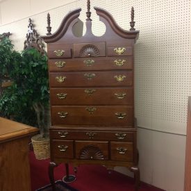 Vintage Highboy Chest of Drawers, Attributed to Councill Craftsmen