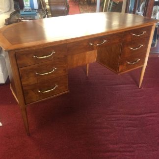 Vintage Demi Lune Desk, Mid Century Desk, Cherry Wood Desk