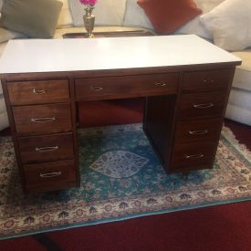 Vintage Mid Century Desk with Formica Top, Vintage Desk, School Desk