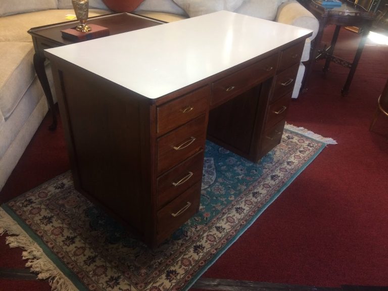 Vintage Mid Century Desk with Formica Top, Vintage Desk, School Desk