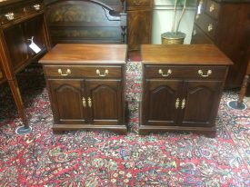 Vintage Nightstands, Henkel Harris Furniture, Mahogany Nightstands the Pair