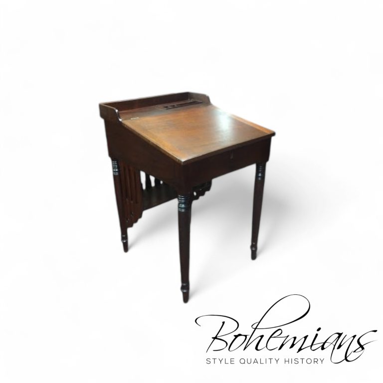 Antique School Desk, Victorian School Desk, Walnut Desk