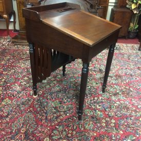 Antique School Desk, Victorian School Desk, Walnut Desk