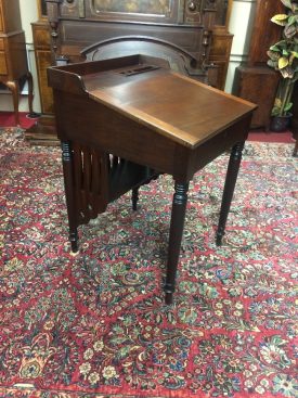 Antique School Desk, Victorian School Desk, Walnut Desk