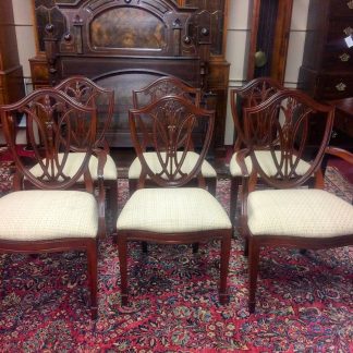 Vintage Shield Back Chairs, Dining Chairs, Set of Six Chairs