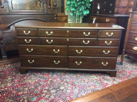 Vintage Dresser, Henkel Harris Furniture, Mahogany Ten Drawer Dresser