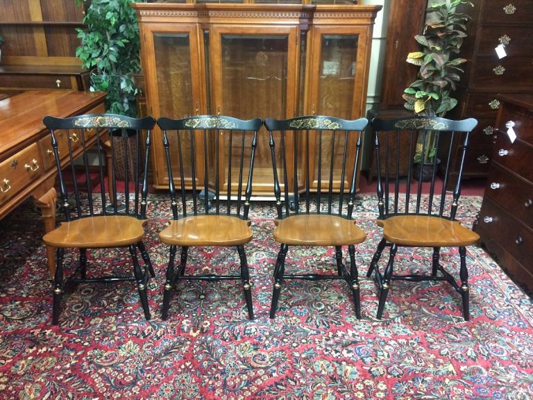 Vintage Dining Chairs, Hitchcock Furniture, Set of Four