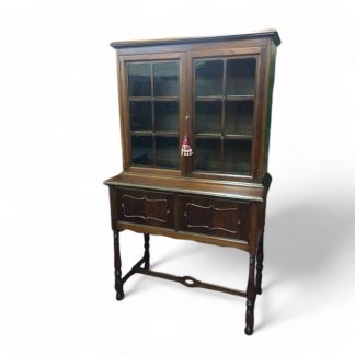 Antique Art Deco China Cabinet, Jacobean Cabinet, Bookcase Cabinet