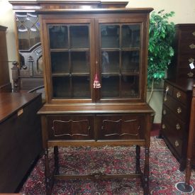 Antique Art Deco China Cabinet, Jacobean Cabinet, Bookcase Cabinet