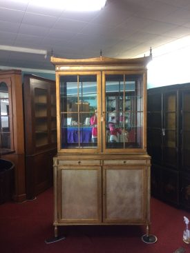 Vintage Gilded Finish China Cabinet, Theodore Alexander Furniture