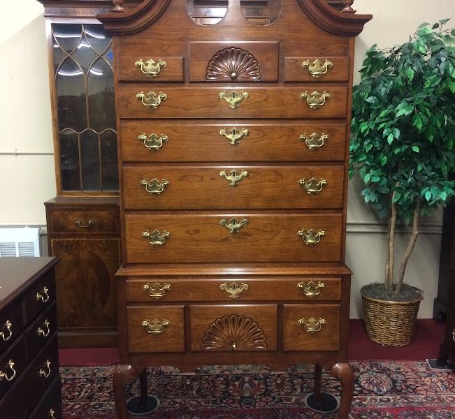 Vintage Highboy Dresser, Attributed to Councill Craftsmen Furniture