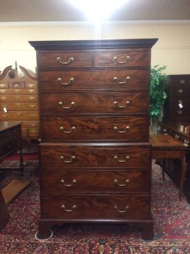 Antique Chest of Drawers, Mahogany Tall Chest, Georgian Chest of Drawers