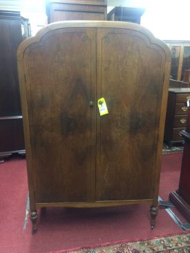 Antique Chifferobe, Small Wardrobe Cabinet, Walnut Armoire