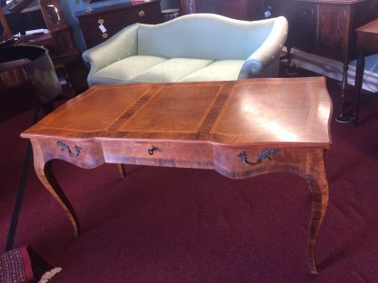 Vintage French Style Desk, Bureau Plat, Inlaid French Desk