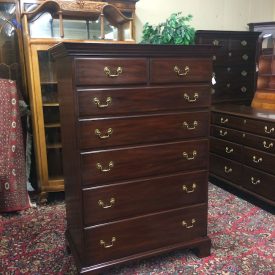 Vintage Chest of Drawers, Mahogany Tall Dresser, Henkel Harris Furniture