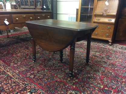 Antique Drop Leaf Table with Leaves, Walnut Table