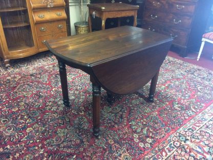 Antique Drop Leaf Table with Leaves, Walnut Table