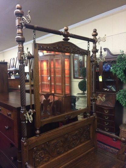 Beautiful Antique Hall Tree in Oak